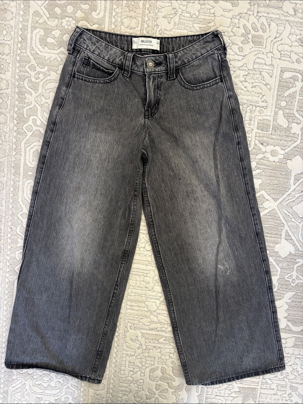 Hollister Grey Wide Leg Flare Jeans